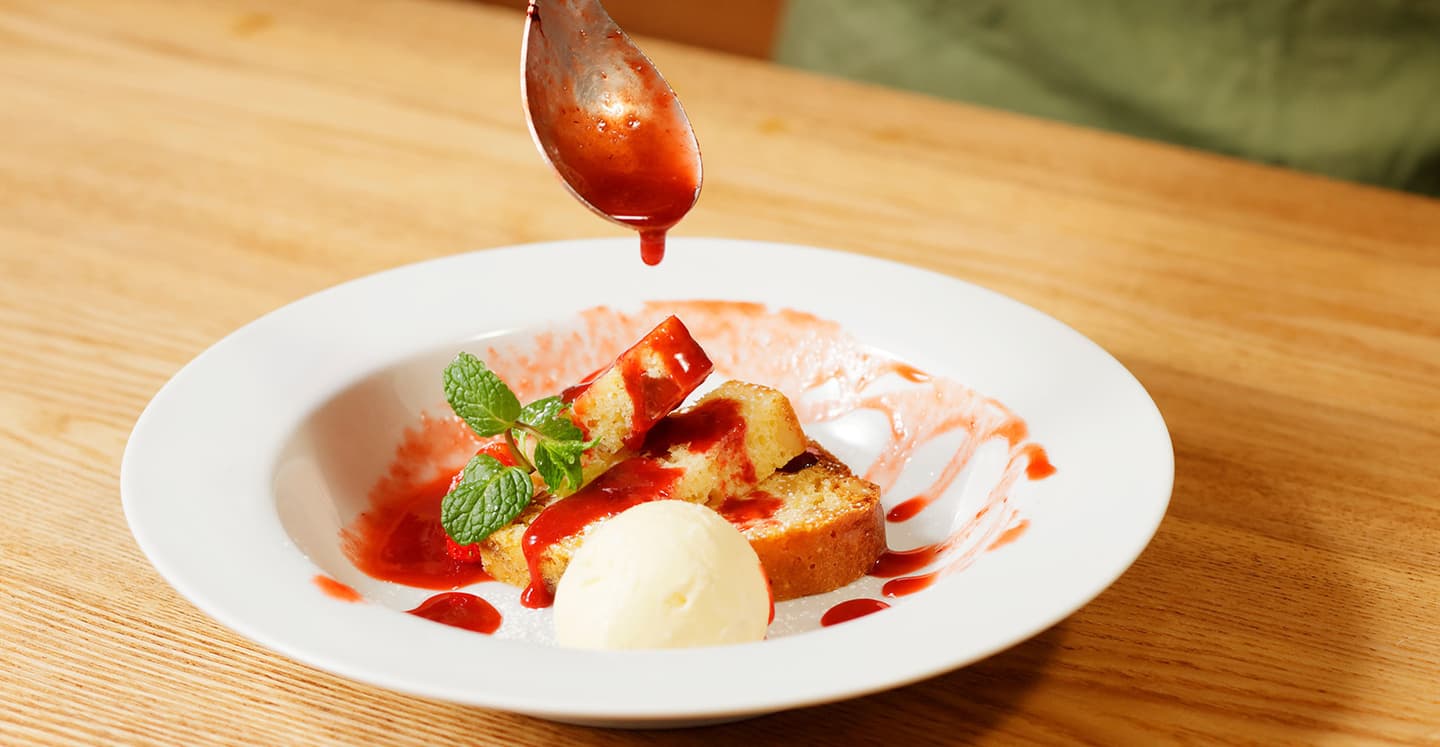 圧倒的にファンの多い「自家製デザート」。もちろん手作りです。