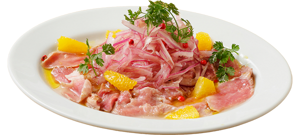 ラムのカルパッチョ〜オレンジ風味〜